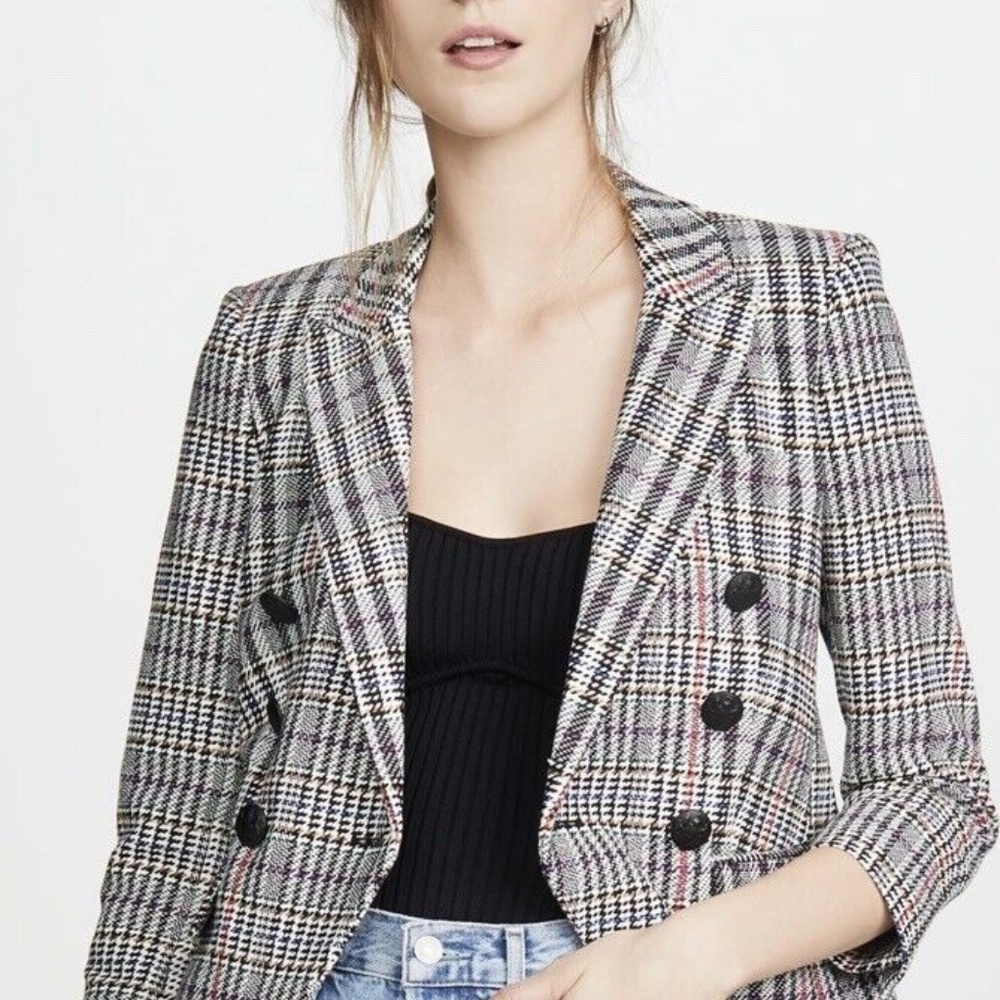 Veronica Beard Empire Tweed Plaid Dickey Jacket Blazer - NWT, size 6
